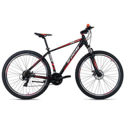 VTT semi-rigide 29 Morzine noir-rouge 48 cm KS Cycling - Vélo VTT 21 vitesses avec freins à disque