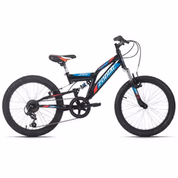 VTT enfant tout suspendu 20 Zodiac noir-rouge KS Cycling - 6 vitesses - Taille de Cadre 31 cm