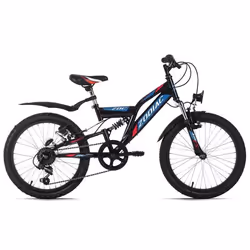Vélo enfant 20 KS CYCLING Zodiac - Noir-Rouge - 6 Vitesses - Tout suspendu - Taille de Cadre 31 cm