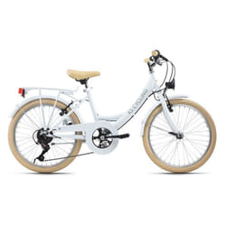 Vélo enfant 20 - KS CYCLING - Balloon - 6 Ans - 6 Vitesses - Blanc - Taille de Cadre 34 cm