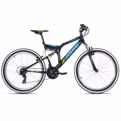 VTT tout suspendu KS Cycling Zodiac noir-vert 26 - 21 vitesses - Taille de cadre 48 cm