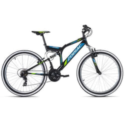 VTT tout suspendu KS Cycling Zodiac noir-vert 26 - 21 vitesses - Taille de cadre 48 cm