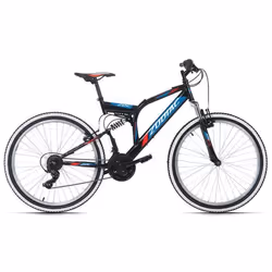 VTT tout suspendu KS Cycling Zodiac noir 26 - Cadre 48 cm - 21 vitesses - Pour chemins et sentiers