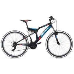 VTT tout suspendu KS Cycling Zodiac noir 26 - Cadre 48 cm - 21 vitesses - Pour chemins et sentiers