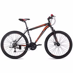Vélo VTT Semi-Rigide 26 - KS CYCLING - Catappa - 21 Vitesses - Noir vert - Taille de Cadre 50 cm