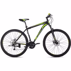 Vélo VTT Semi-Rigide 29 - KS CYCLING - Catappa - 21 Vitesses - Noir vert - Taille de Cadre 46 cm