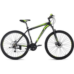 Vélo VTT Semi-Rigide 29 - KS CYCLING - Catappa - 21 Vitesses - Noir vert - Taille de Cadre 46 cm