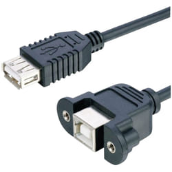 Câble usb usb 2.0 usb-b femelle, usb-a femelle 0.20 m noir LKPK007 D338552 - Lyndahl