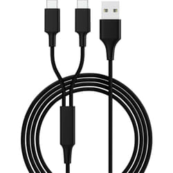 Câble de charge usb usb 2.0 usb-a mâle, usb-c® mâle 1.20 m noir hydraduocbk Y167552 - Smrter