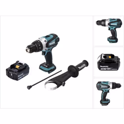 Contenu de la livraison: - 1x Makita DHP 458 Perceuse-visseuse à percussion sans fil 18 V 91 Nm - 1x Poignée latérale et buté ...