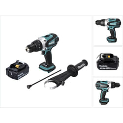 Dhp 458 F1 Perceuse-visseuse à percussion sans fil 18 v 91 Nm + 1x Batterie 3,0 Ah - sans chargeur - Makita