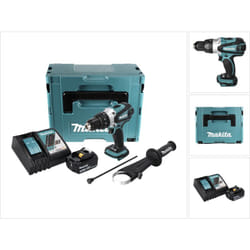 Dhp 458 RF1J Perceuse-visseuse à percussion sans fil 18 v 91 Nm + 1x Batterie 3,0 Ah + Chargeur + Coffret Makpac - Makita