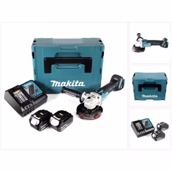 Contenu du paquet: - 1 x Makita DGA 504 Z 18 V Li-Ion Meuleuse sans fil - 2 x Batteries Makita BL 1830 3,0 Ah - 1 x Chargeur  ...