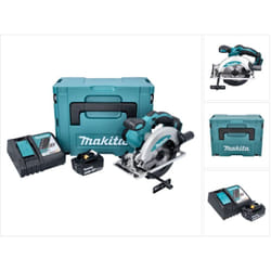 Dss 610 RF1J Scie circulaire à main sans fil 18 v 165 mm + 1x Batterie bl 1830 b + Chargeur DC18RC + makpac - Makita