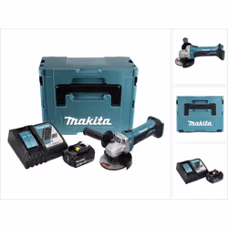 Contenu de la livraison: - 1x Makita DGA 452 Meuleuse d'angle sans fil - 1x Meule Makita 115 mm - 1x Capot de protection 115  ...