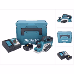 Contenu de la livraison: - 1x Makita DKP 180 rabot sans fil - 1x guide parallèle ( 195055-9 ) - 1x clé à douille SW9 ( 782209 ...