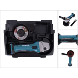 Dga 452 ze Meuleuse d'angle sans fil 18V, 115mm, Solo + 1x Insert assorti pour Makpac ( 837632-8 ) - sans batterie, sans chargeur - Makita