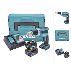 Makita - dfs 452 rtj Visseuse plaque de plâtre sans fil, sans balai, 18V + 2x Batteries 5,0 Ah + Chargeur + Makpac