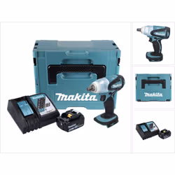 Contenu du paquet: - 1x Makita DTW 251 18V Li-ion Boulonneuse à chocs sans fil - 1x Batterie Makita BL 1840 18 V - 4,0 Ah - 1 ...