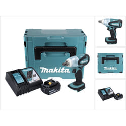 Makita DTW 251 RM1J 18V Boulonneuse à chocs sans fil 230 Nm + Coffret de transport Makpac + 1x Batterie BL 1840 4,0 Ah + Chargeur DC18RC
