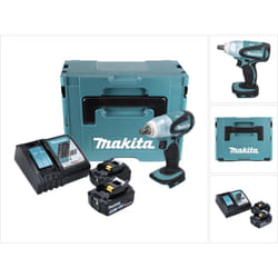 Makita DTW 251 RTJ 18V Boulonneuse à chocs sans fil 230 Nm + Coffret de transport Makpac + 2x Batteries BL1850 5,0 Ah + Chargeur DC18RC