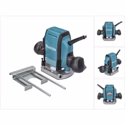 Contenu de la livraison: - 1x Makita RP 0900 défonceuse - 1x guide parallèle - 2x clés de serrage - 1x tubulure d'aspiration ...