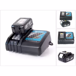 Contenu du paquet: - 1x Chargeur rapide Makita DC18RC 7.2V - 18V pour batterie Li-Ion - 1x Batterie BL 1840 4 Ah Description  ...