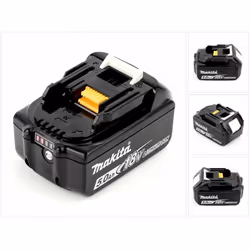 Contenu de la livraison: 1x Makita Batterie Makita BL 1850 B Li-Ion 18V 5.0 Ah Description du produit: La batterie Makita BL  ...