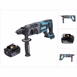 Contenu de la livraison: - 1x Makita DHR 241 M1 Perforateur sans fil SDS-Plus 18 V Li-Ion - 1x Poignée latérale + butée de pr ...