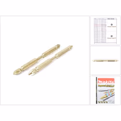 Contenu de la livraison: - 2x Makita Impact Gold PH 2 Embouts ( B-45163 ) Description du produit: Les embouts PH 2 de la séri ...