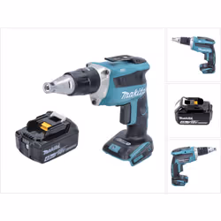 Contenu du paquet: - 1x Makita DFS 452 M1 Visseuse plaque de plâtre sans fil, sans balai, 18 V - 1x Batterie BL 1840 B 4,0 Ah ...
