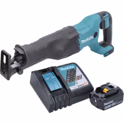 Contenu du paquet: - 1x Makita DJR 186 Scie récipro sans fil, Scie sabre 18 V - 1x Batterie Makita BL1840 B 18 V Li-Ion - 4 A ...