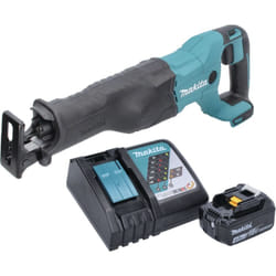 Makita - djr 186 Scie récipro sans fil, Scie sabre 18 v Li-ion + 1x Batterie 4 Ah + Chargeur dc 18 rc