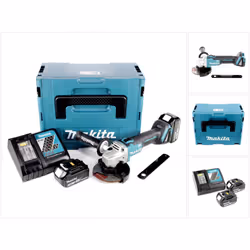 Contenu du paquet: - 1x Makita DGA 506 Z Meuleuse d'angle sans fil 18 V Li-Ion - 1x Disque abrasif Makita A-80656 125 mm - 1x ...
