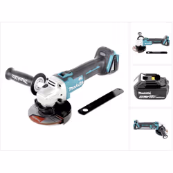 Contenu du paquet: - 1x Makita DGA 506 Z Meuleuse d'angle sans fil 18 V Li-Ion - 1x Disque abrasif Makita A-80656 125mm - 1x  ...