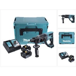 Makita - dhr 202 rtj 18 v Perforateur Burineur SDS-Plus avec boîtier Makpac + 2x Batteries 5,0 Ah + Chargeur