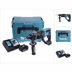 Contenu du paquet: - Makita DHR 202 18 V Li-ion Perforateur Burineur - 1 x Batterie Makita BL 1830 18 V 3,0 Ah - 1 x Poignée  ...