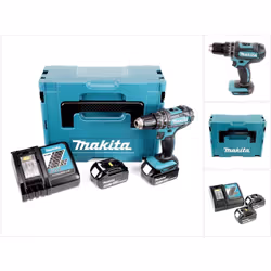 Contenu de la livraison: - 1x Makita DHP 482 Z perceuse-visseuse à percussion sans fil - 2x BL 1830 B 3,0 Ah batteries rechar ...