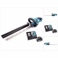 Contenu du paquet: - 1x Makita DUH 523 18V Li-Ion Taille-haie sans fil (avec une longueur de lame de 52 cm) - 1x Batterie Mak ...