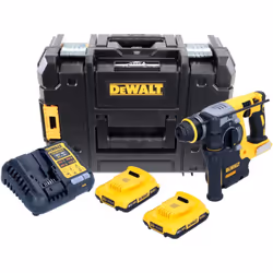 Contenu du paquet: - DeWalt DCH 273 18 V Perforateur sans fil - 2x Batteries DeWalt DCB 183 18V/ 2,0 Ah Li-Ion - 1x Chargeur  ...