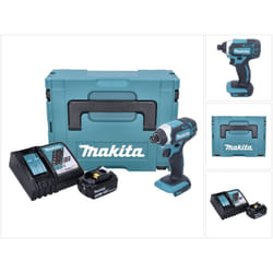 Dtd 152 RF1J 18V Li-ion Visseuse à chocs sans fil avec boîtier Makpac + 1x Batterie BL1830 3,0 Ah + Chargeur DC18RC - Makita