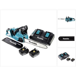 Duc 353 PF2 Tronçonneuse à chaîne sans fil 36V ( 2x18V ) Brushless 35 cm + 2x 3,0 Ah batterie + chargeur double - Makita