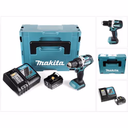 Contenu de la livraison: - 1x Makita DDF 484 Perceuse-visseuse sans fil 18 V - 1x batterie Makita BL 1830 B 3,0 Ah - 1x Makit ...