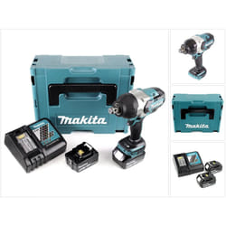 Makita - dtw 1001 rtj Clé à choc sans fil 18V 3/4' 1050Nm Brushless + 2x batterie 5,0Ah + chargeur + Makpac
