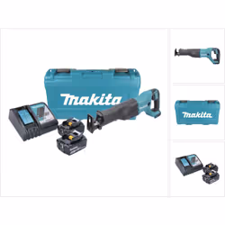 Contenu: - 1x Makita DJR 186 Li-Ion Scie récipro sans fil 18 V - 2x Batteries Makita BL 1850 18 V Li-Ion 5,0 Ah - 5000mAh - 1 ...