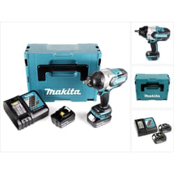 Makita - dtw 1002 rmj Clé à choc 1/2' 18V 1000Nm Brushless + 2x batterie 4,0Ah + chargeur + Makpac