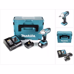 Contenu du paquet: - 1x Makita DTW 190 Z 18V Li-ion Boulonneuse à chocs sans fil - 2x Batteries Makita BL 1830 3,0 Ah Li-Ion  ...