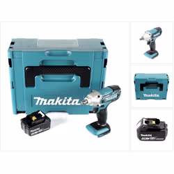 Contenu du paquet: - 1x Makita DTW 190 18V Li-ion Boulonneuse à chocs sans fil - 1x Batterie Makita BL 1840 4,0 Ah Li-Ion ave ...