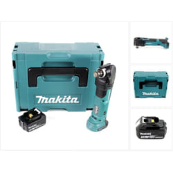 Dtm 51 T1J 18V Li-Ion Découpeur-ponceur multifonctions sans fil avec boîtier Makpac + 1x Batterie bl 1850 18V - 5,0 Ah Li-Ion - sans Chargeur - Makita