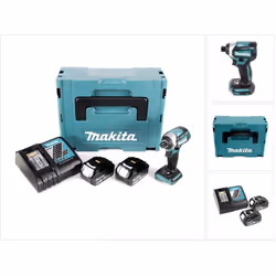 Contenu du paquet: - 1x Makita DTD 154 18 V Visseuse à chocs sans fil - 2x Batteries Makita BL 1850 18 V Li-Ion avec 5 Ah - 5 ...